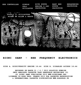 Bioni Samp - Bee Frequency Electronics, Cassette Release Flyer